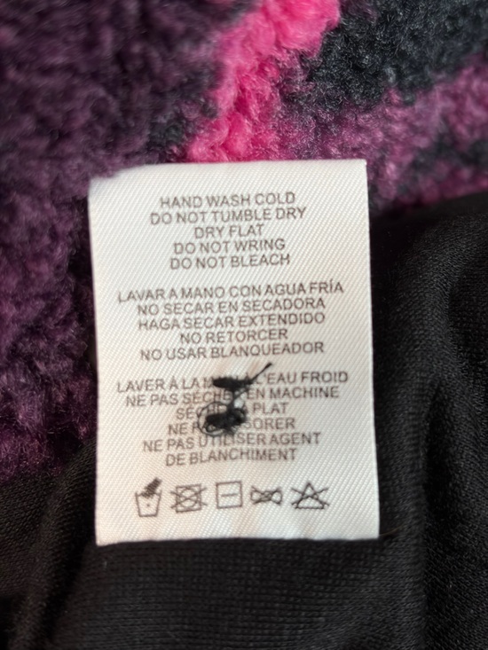 Thread & Supply Plaid Sherpa Jacket 3X Cozy Shacket Pink Purple - Picture 3 of 4